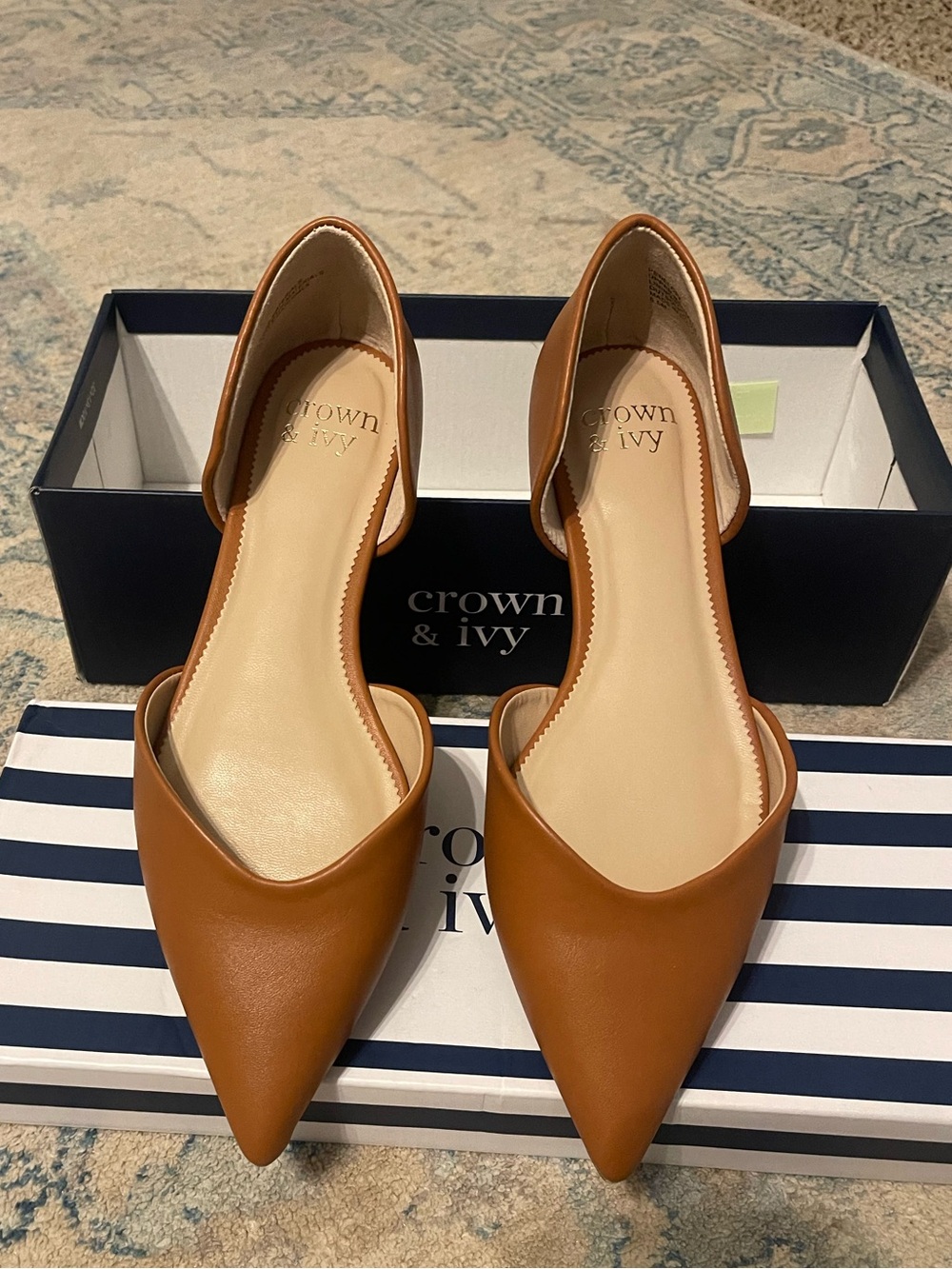 belk Women's Tan Pointed Penelope Flats